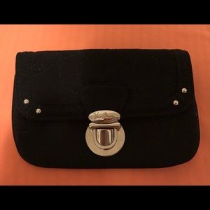 Vera Bradley small black clutch -microfiber